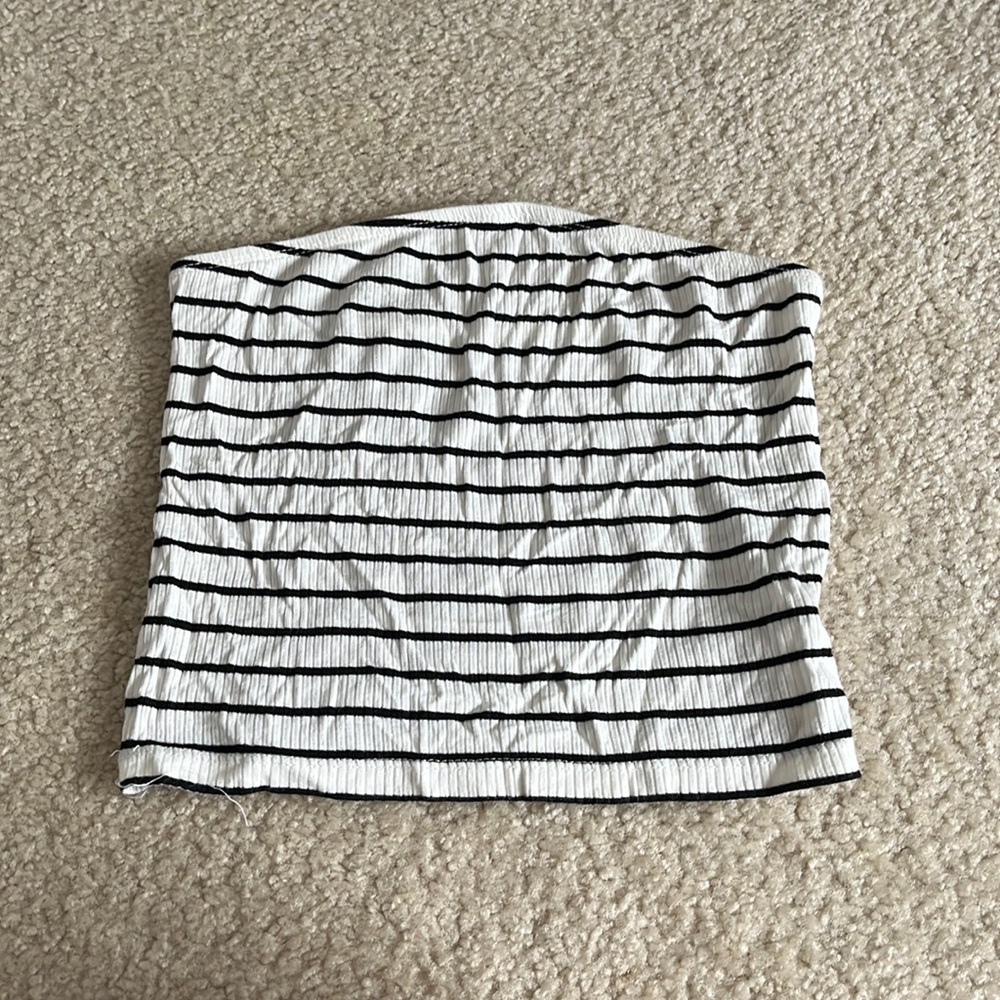 striped tube top